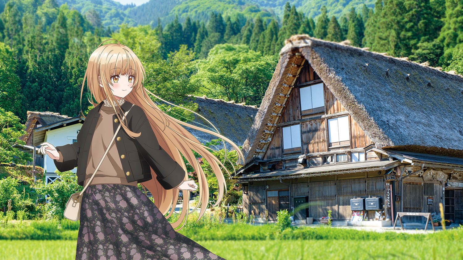 landscape otonari_no_tenshi-sama_ni_itsu_no_ma_ni_ka_dame_ningen_ni_sareteita_ken photo shiina_mahiru sweater wallpaper