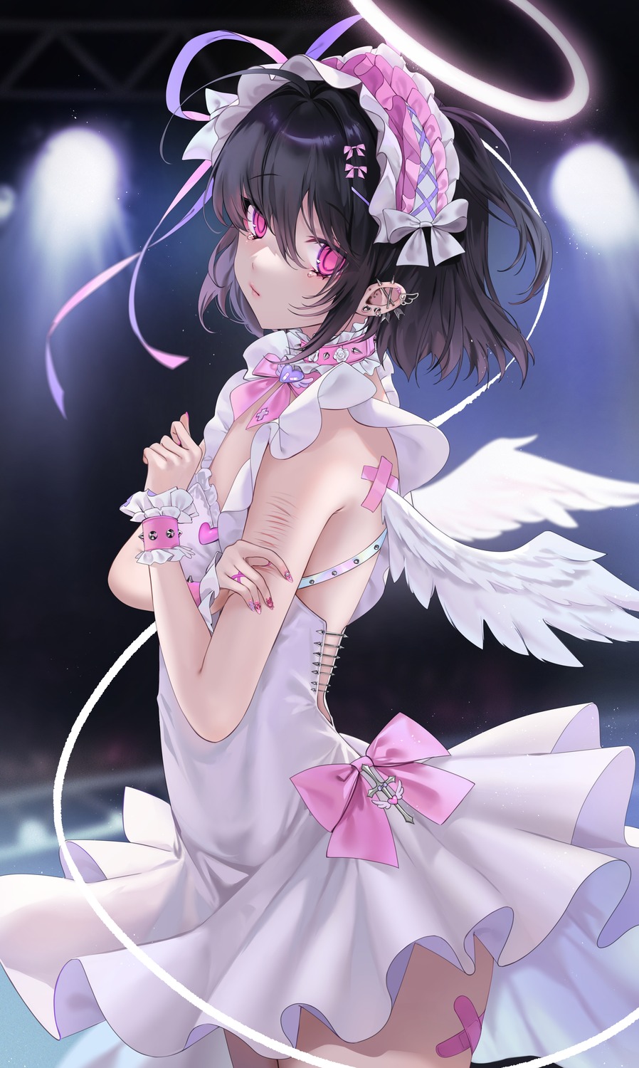 angel bandaid dress lolita_fashion ompf wings